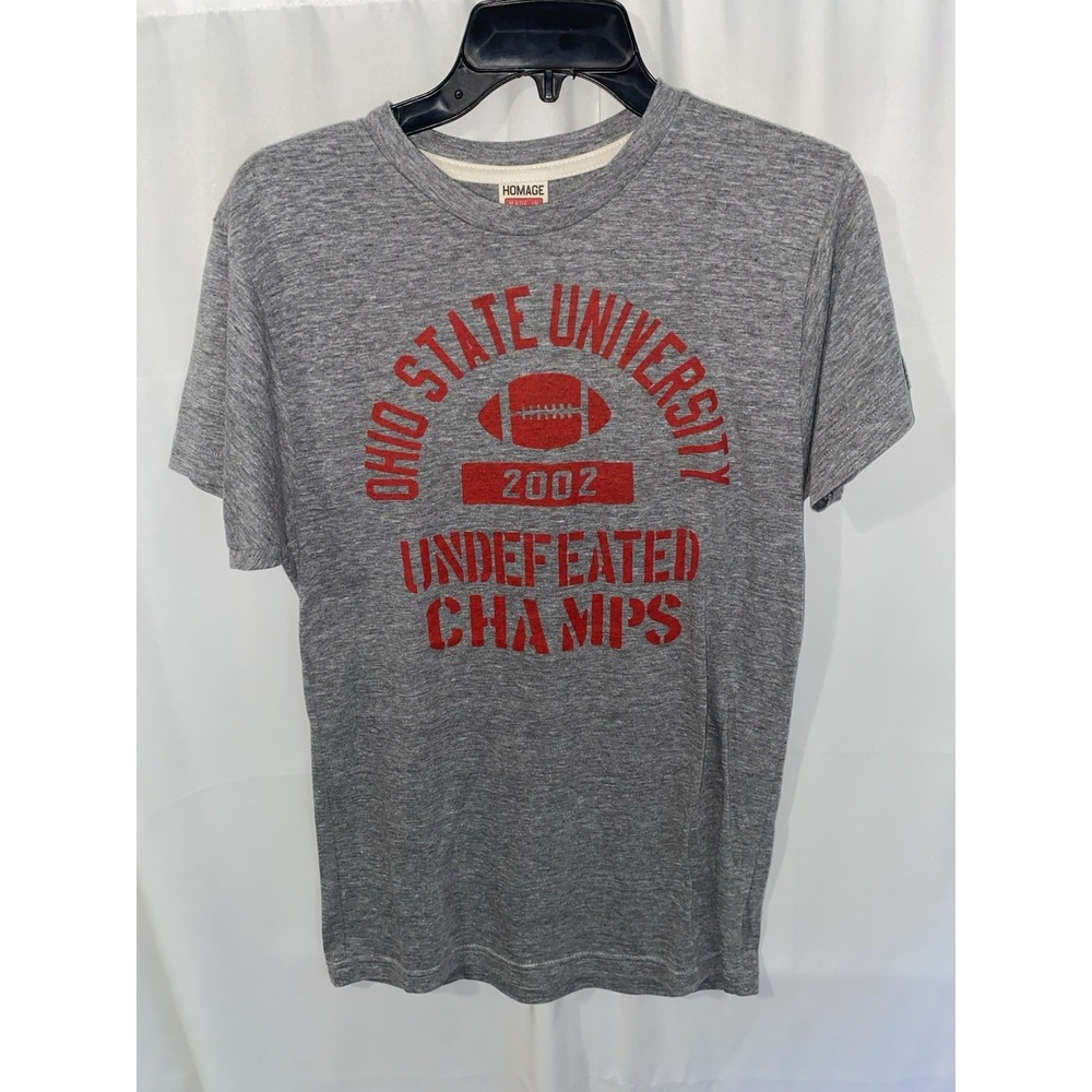 Homage Ohio State University Buckeyes Football Undefeated Champs T Shirt Medium